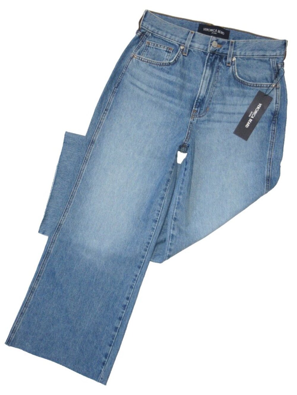 NWT Veronica Beard Taylor in Enough Said High Rise Wide-Leg Cropped Jeans 28 - Picture 5 of 12